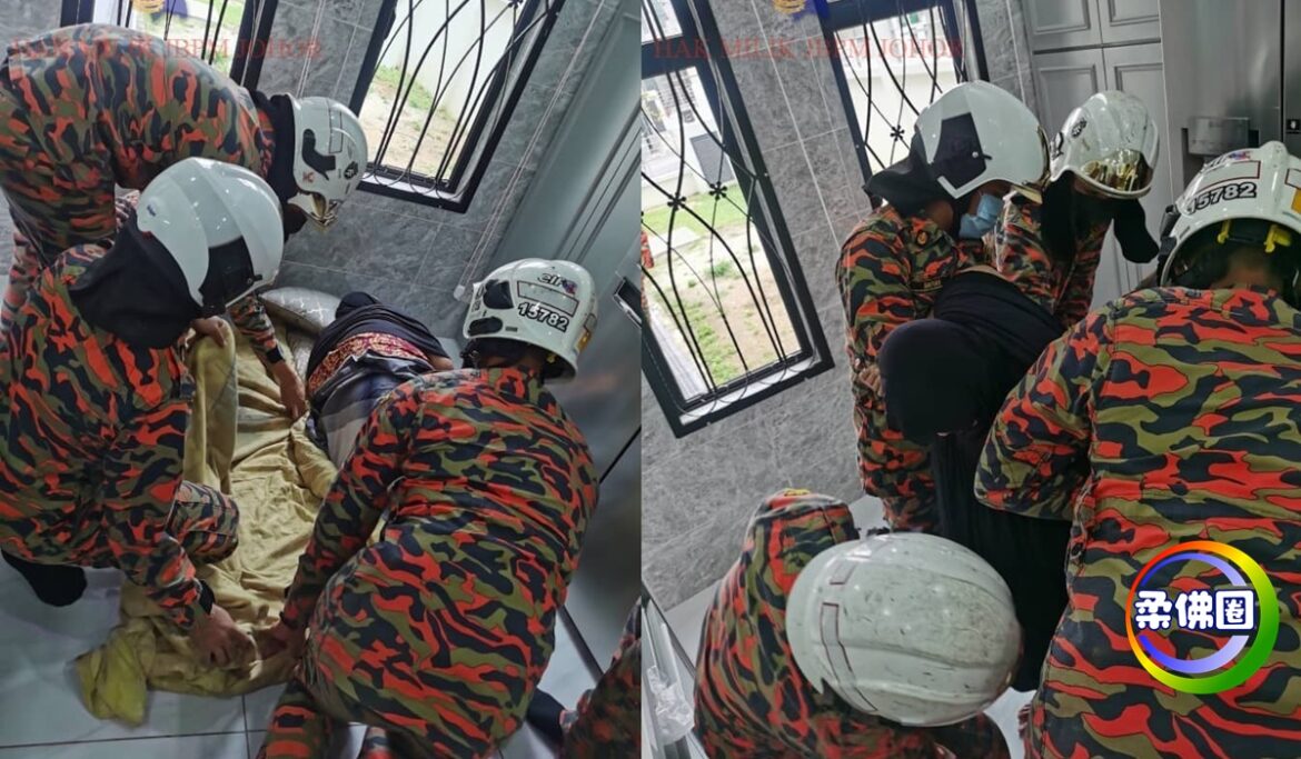 100公斤重老妇跌沙发   消拯员合力移上床