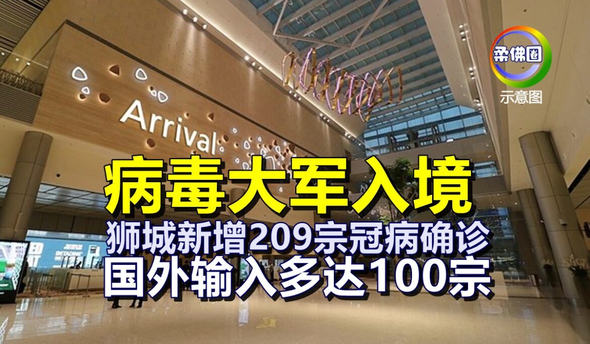 病毒大军入境！狮城新增209宗冠病确诊   国外输入多达100宗