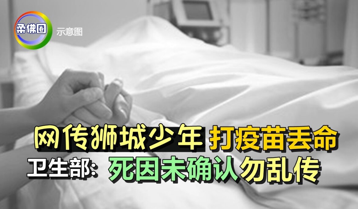 网传狮城少年  打了疫苗丢命   卫生部:死因未确认勿乱传