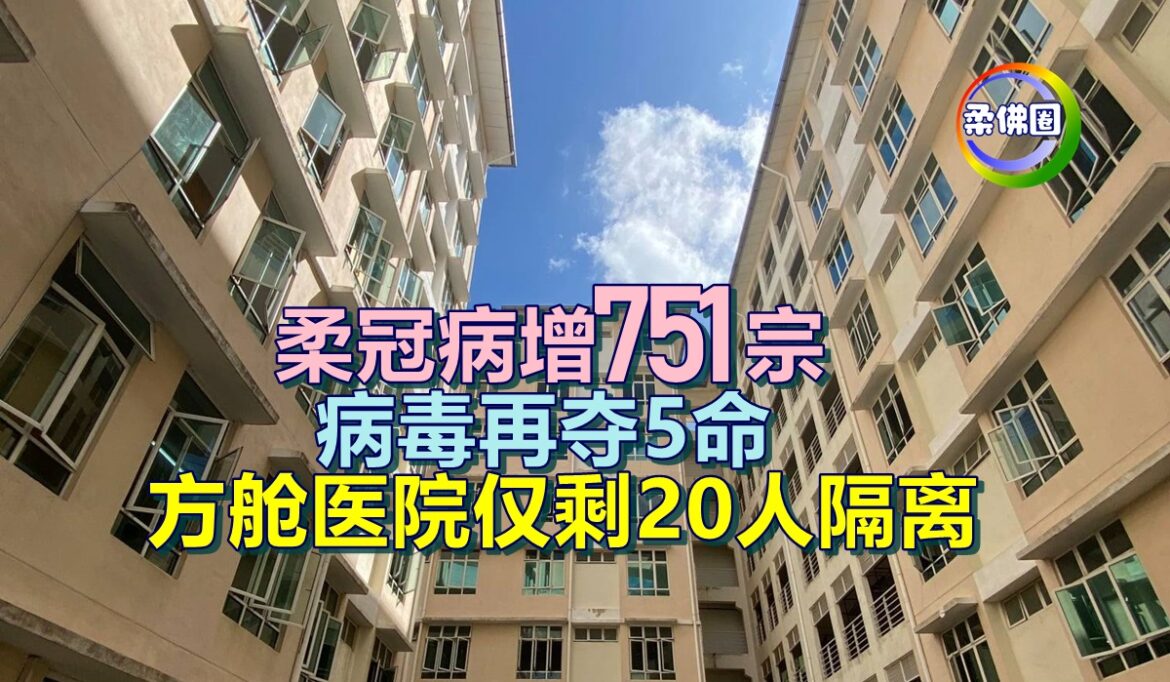 柔冠病增751宗    病毒再夺5命   方舱医院仅剩20人隔离