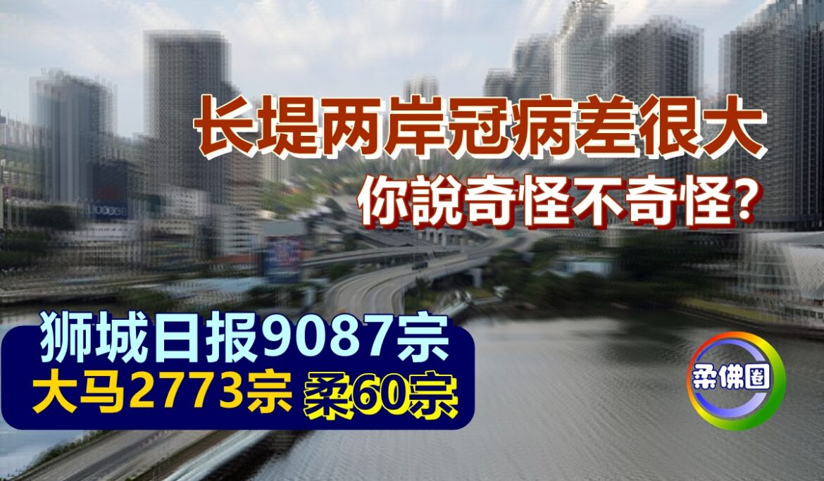 长堤两岸冠病差很大  你說奇怪不奇怪？狮城日报9087宗‧大马2773宗  柔60宗