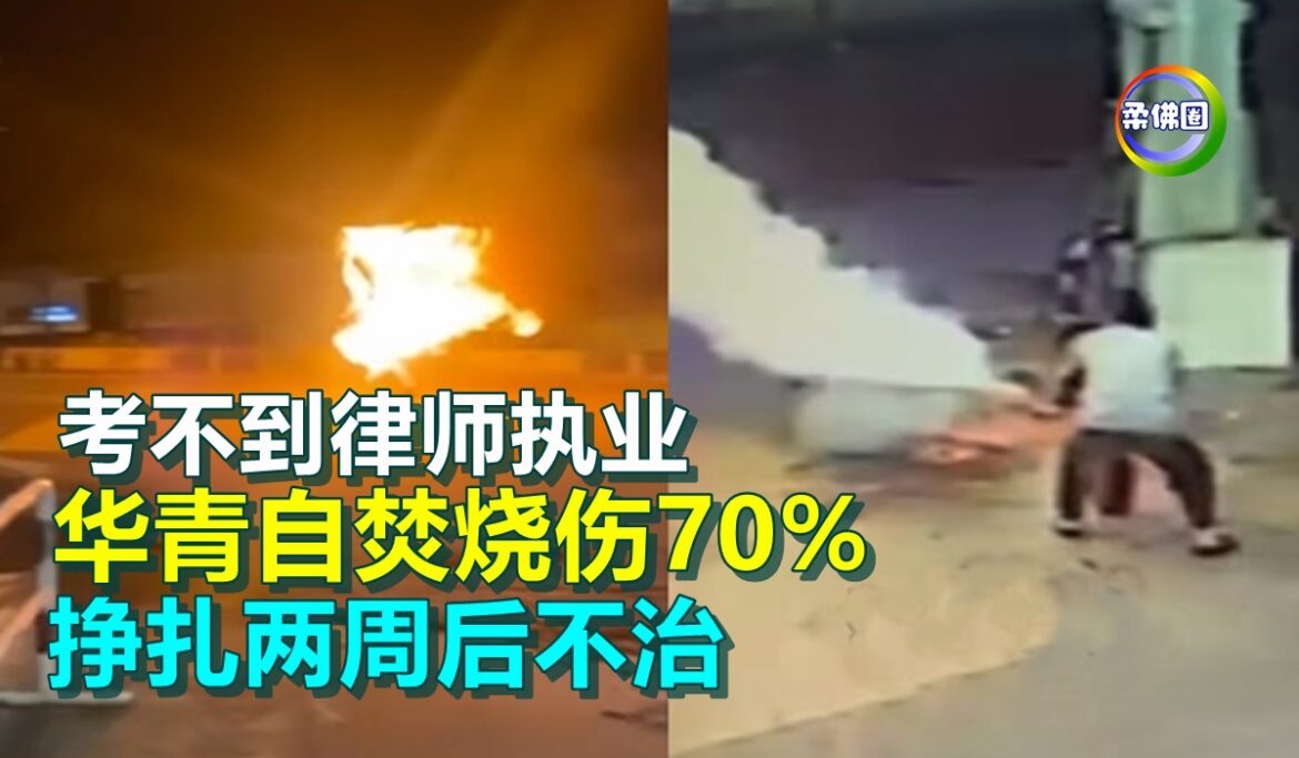 考不到律师执业   华青自焚烧伤70%  挣扎两周后不治