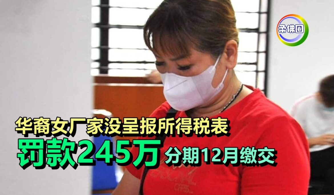 华裔女厂家没呈报所得税   罚款245万  分期12月缴交