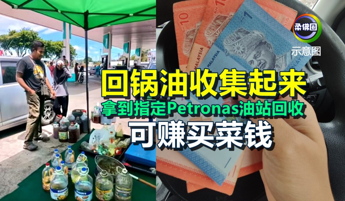 回锅油收集起来  拿到指定Petronas油站回收  可赚买菜钱