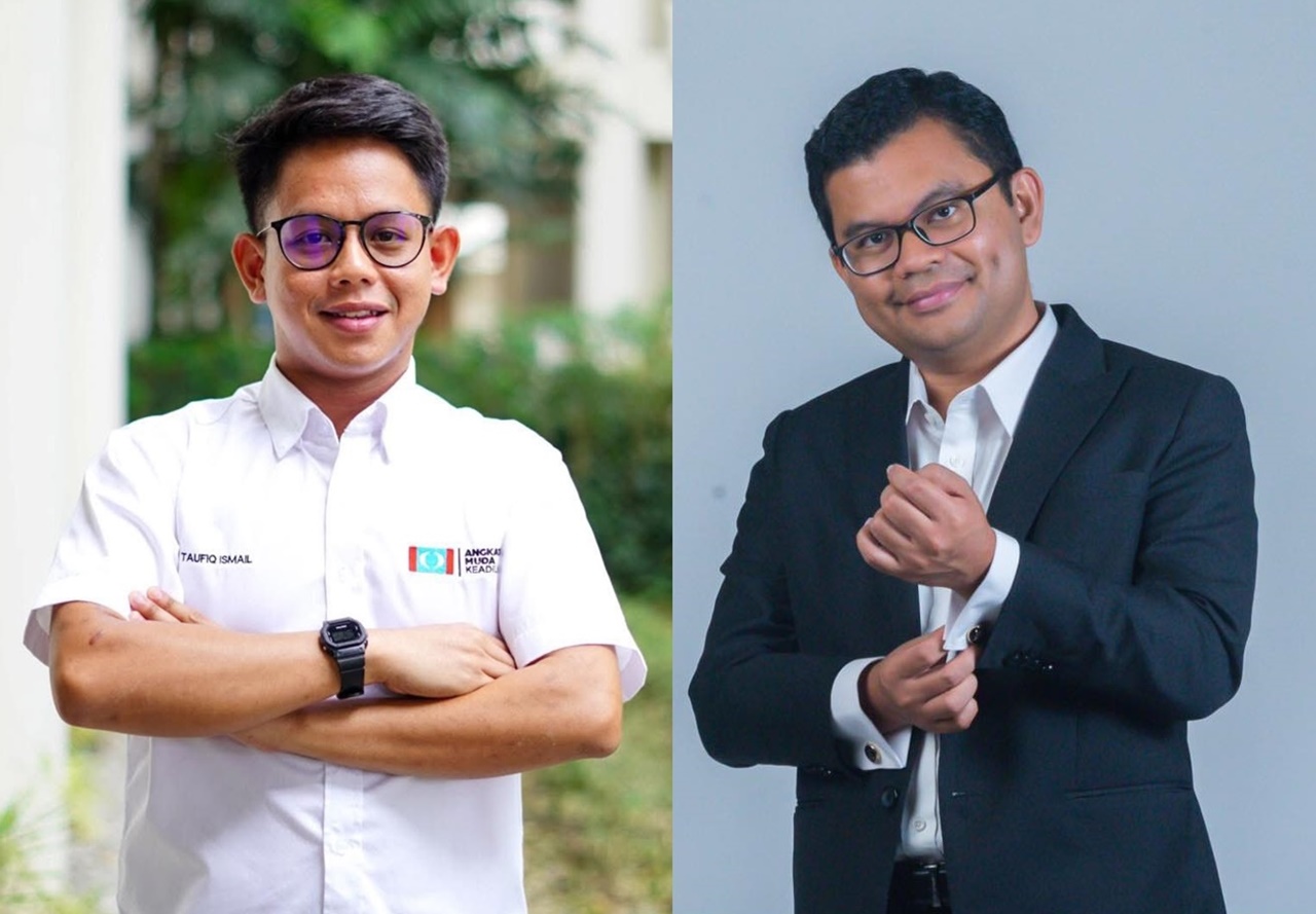 ■Mohamad Taufiq（左）打败阿克马。