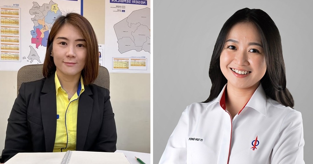 ■马华陈贤绮(左)和行动党杨惠仪(右)皆对MyKiosk销售亭课题,发表谈话。