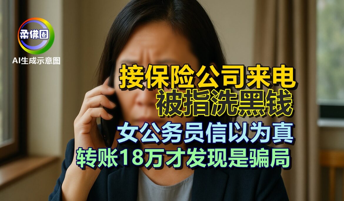 接保险公司来电  被指洗黑钱  女公务员信以为真  转账18万才发现是骗局
