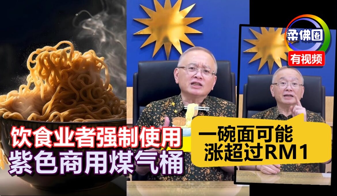 饮食业者强制使用紫色商用煤气桶  魏家祥：老板一碗面要涨价RM1