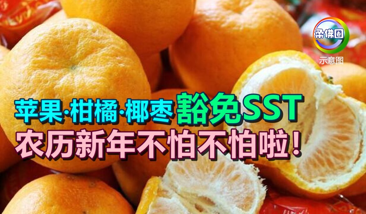 苹果‧柑橘‧椰枣豁免SST   农历新年不怕不怕啦！