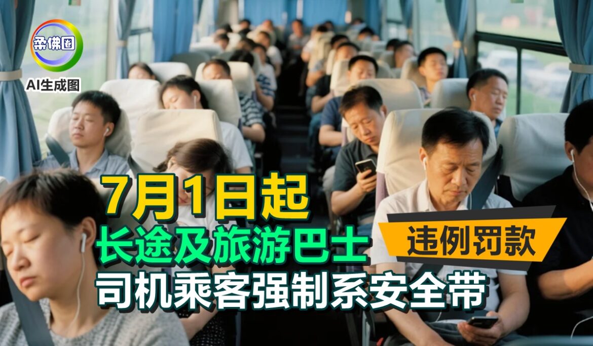 7月1日起  长途及旅游巴士  司机乘客强制系安全带  违例罚款
