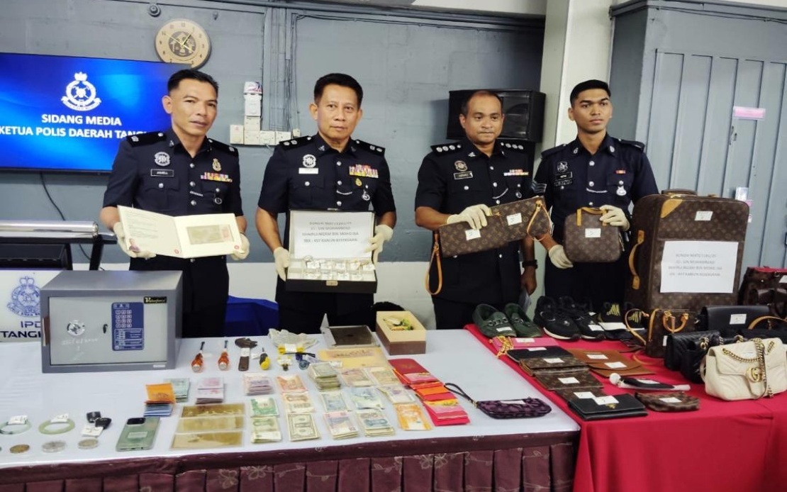 ■警方起获大批贼赃。(图:Bernama)