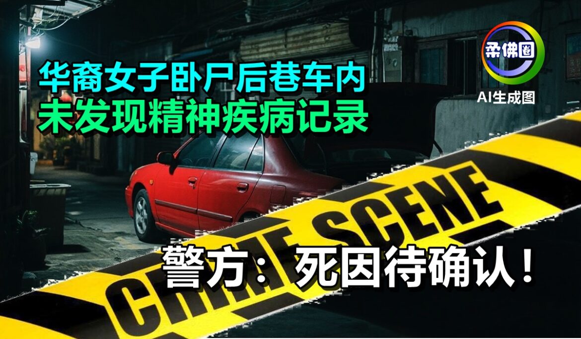 华裔女子卧尸后巷车内  未发现精神疾病记录  警方：死因待确认！