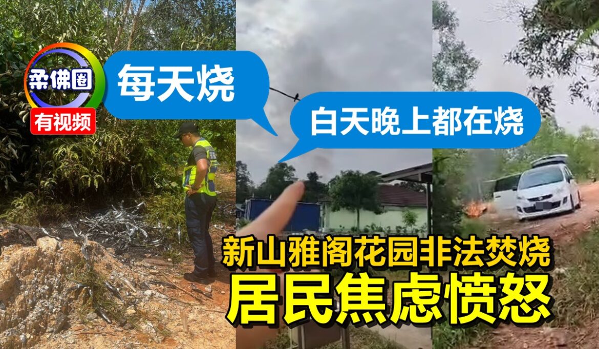 每天烧  白天晚上都在烧  新山雅阁花园非法焚烧  居民焦虑愤怒