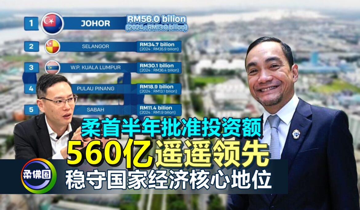柔首半年批准投资额  560亿令吉遥遥领先  稳守国家经济核心地位