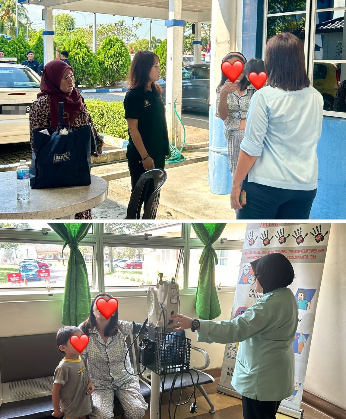 ■李汶颖（左2）从陈珊珊（右）口中得知，对方曾协助妇女入住精神病院。