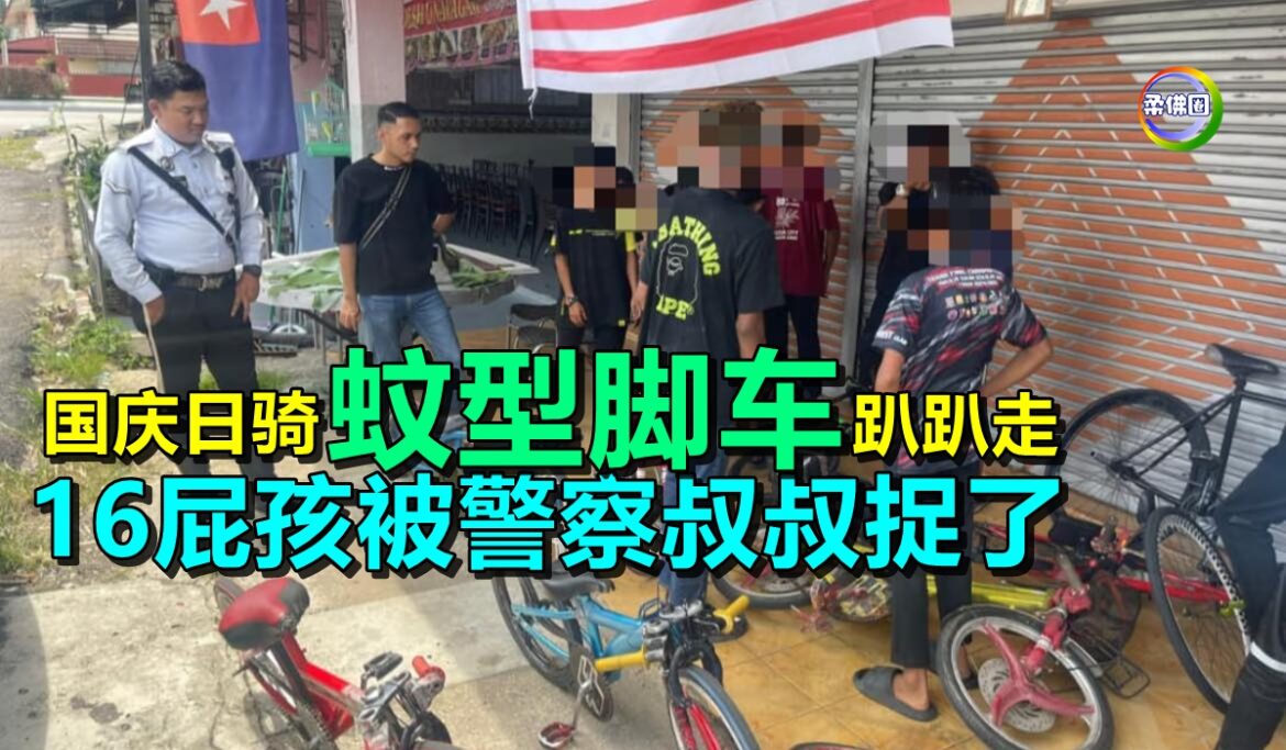 国庆日骑“蚊型脚车”趴趴走  16屁孩被警察叔叔捉了