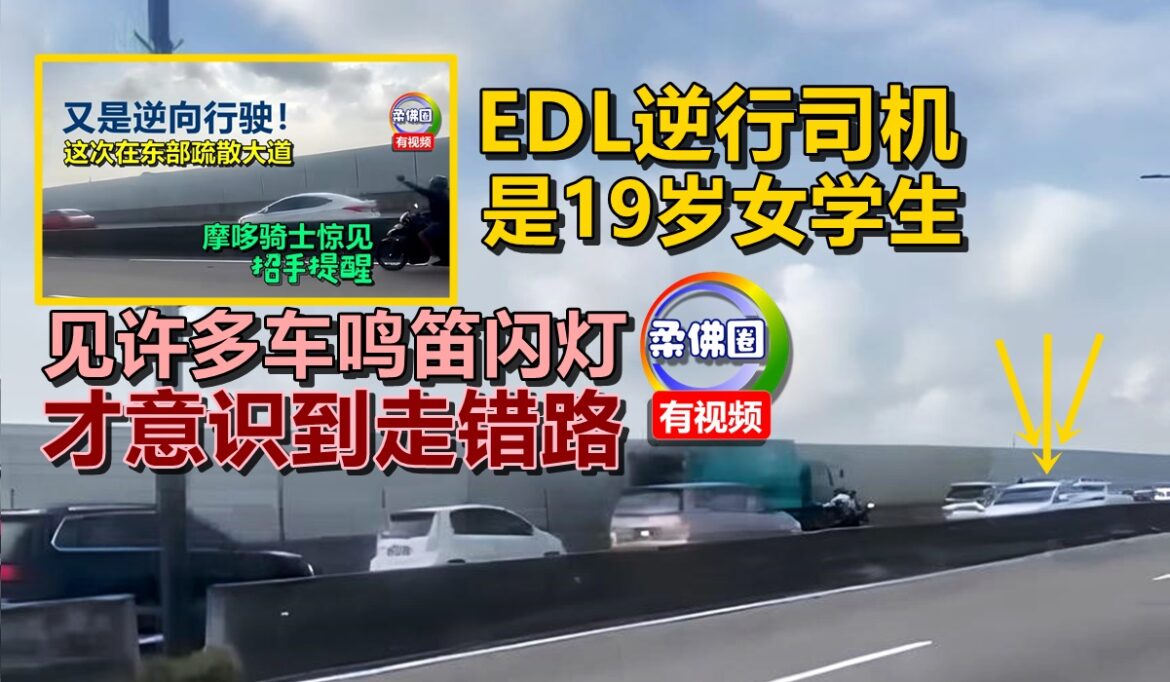 EDL逆行司机是19岁女学生  见许多车鸣笛闪灯  才意识到自己走错路