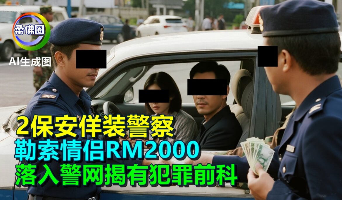 2保安佯装警察  勒索情侣RM2000  落入警网揭有犯罪前科