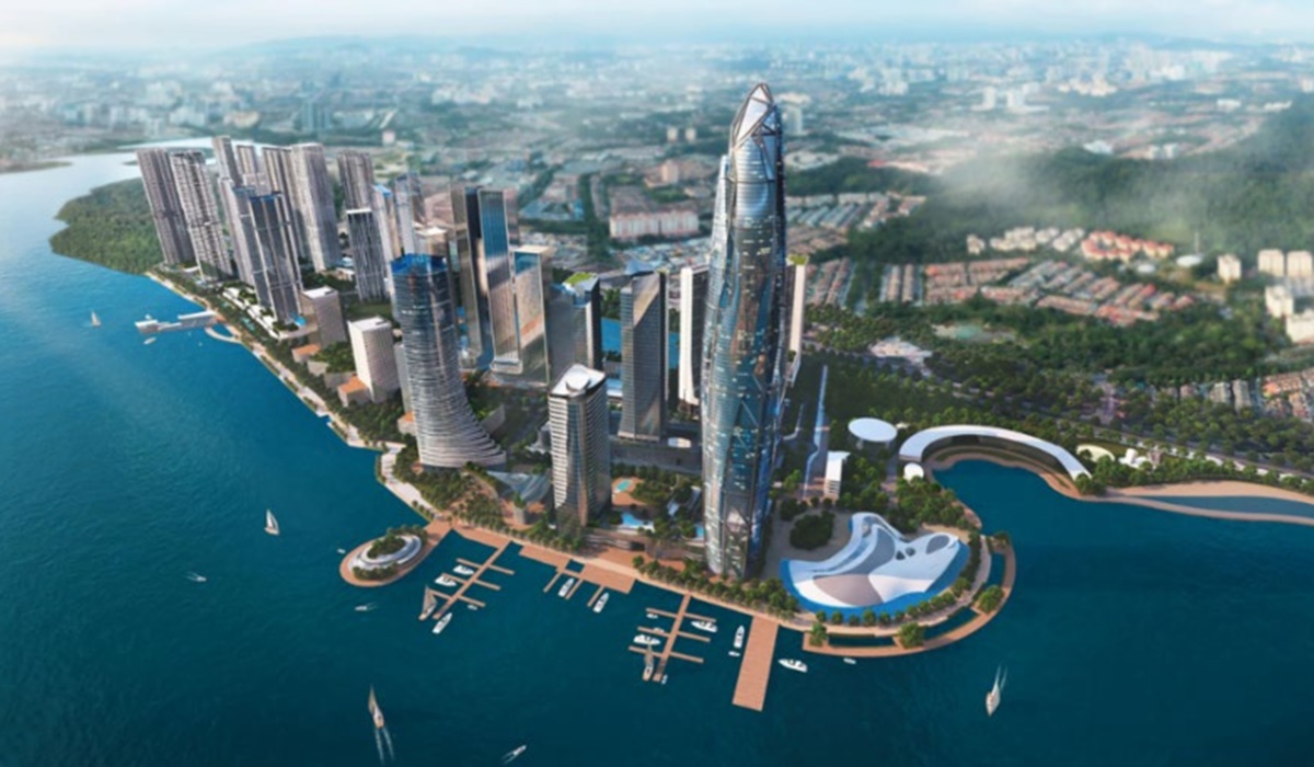 ■新山水上浮城广场重建概念图。（MBJB）