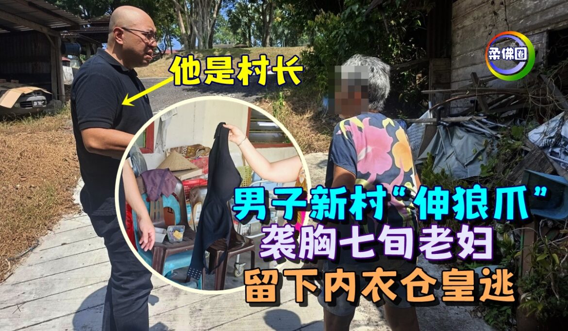 男子新村“伸狼爪”  袭胸七旬老妇  留下来历不明内衣仓皇逃