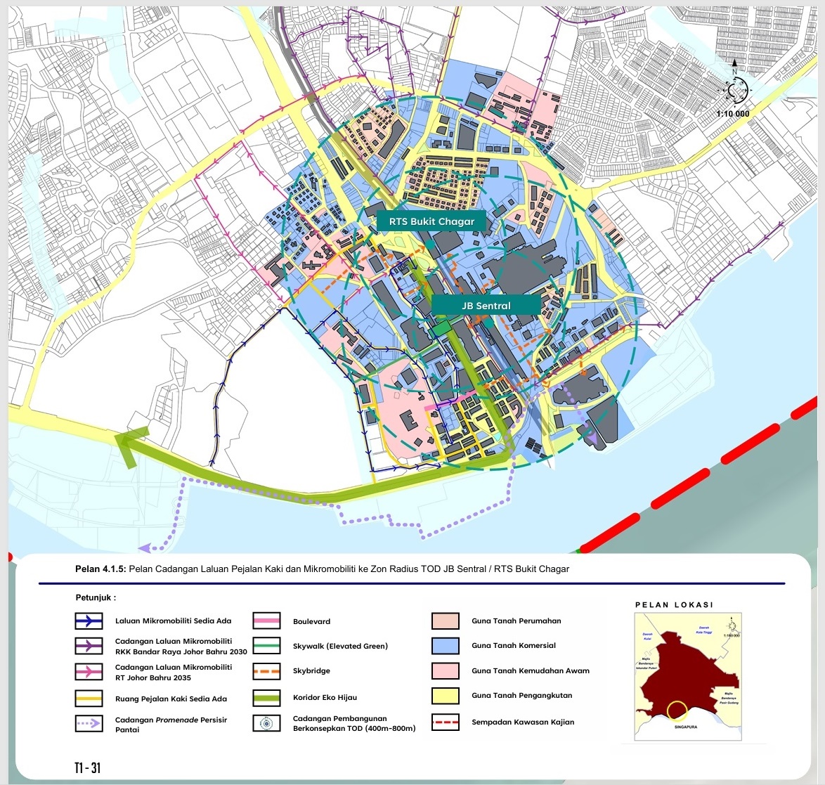 ■新山中环综合车站、新柔捷运站的TOD规划图。