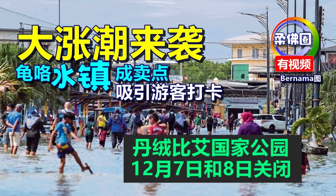 大涨潮来袭  龟咯“水镇”成卖点  吸引游客打卡   丹绒比艾国家公园12月7日和8日关闭
