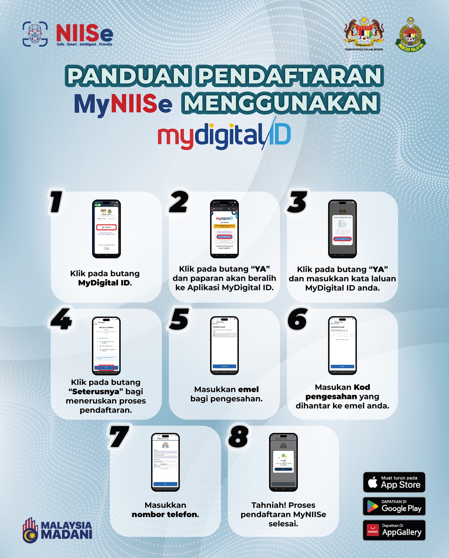 ■大马人民使用MyDigital登入MyNIISe步骤。