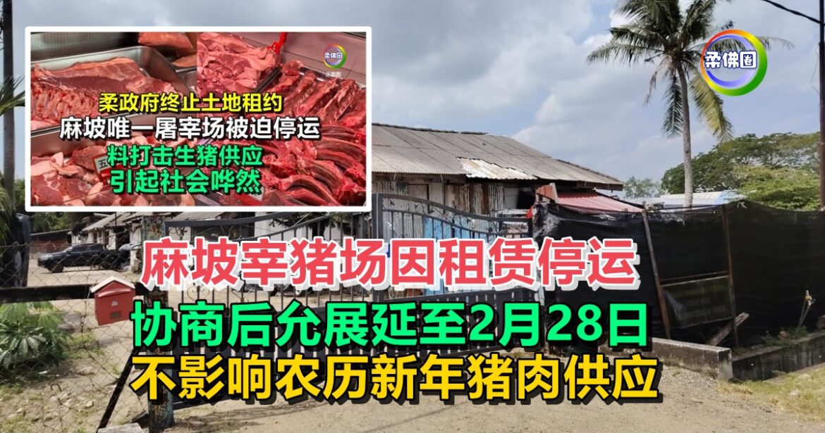 麻坡宰猪场因租赁停运  协商后允展延至2月28日  不影响农历新年猪肉供应