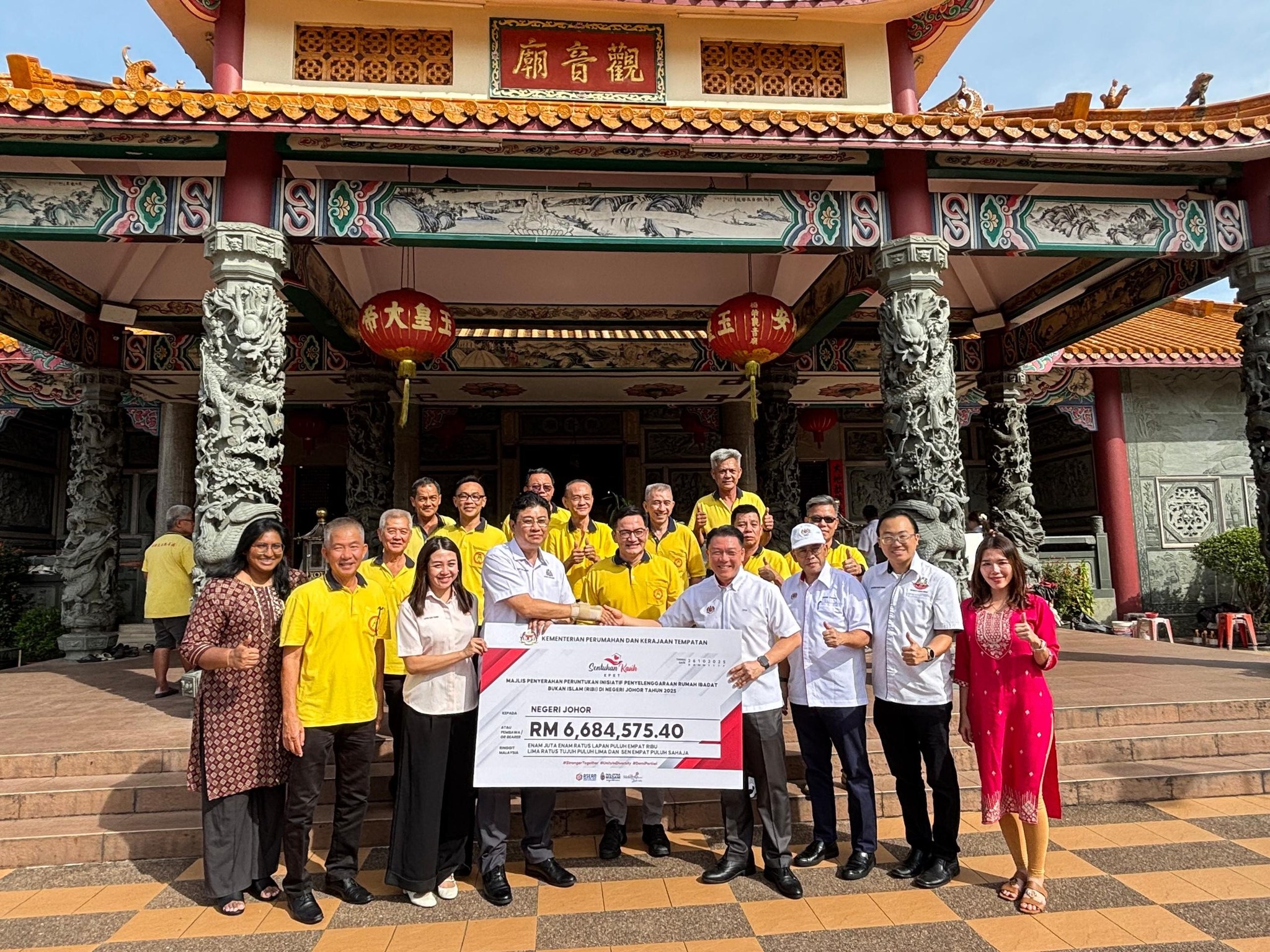 ■2025年，柔佛获得了668万令吉非穆斯林宗教场所提升拨款。