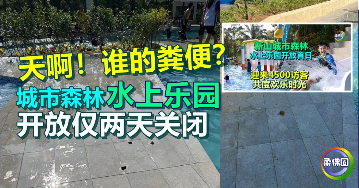 天啊！谁的粪便？城市森林的水上乐园  开放仅两天关闭