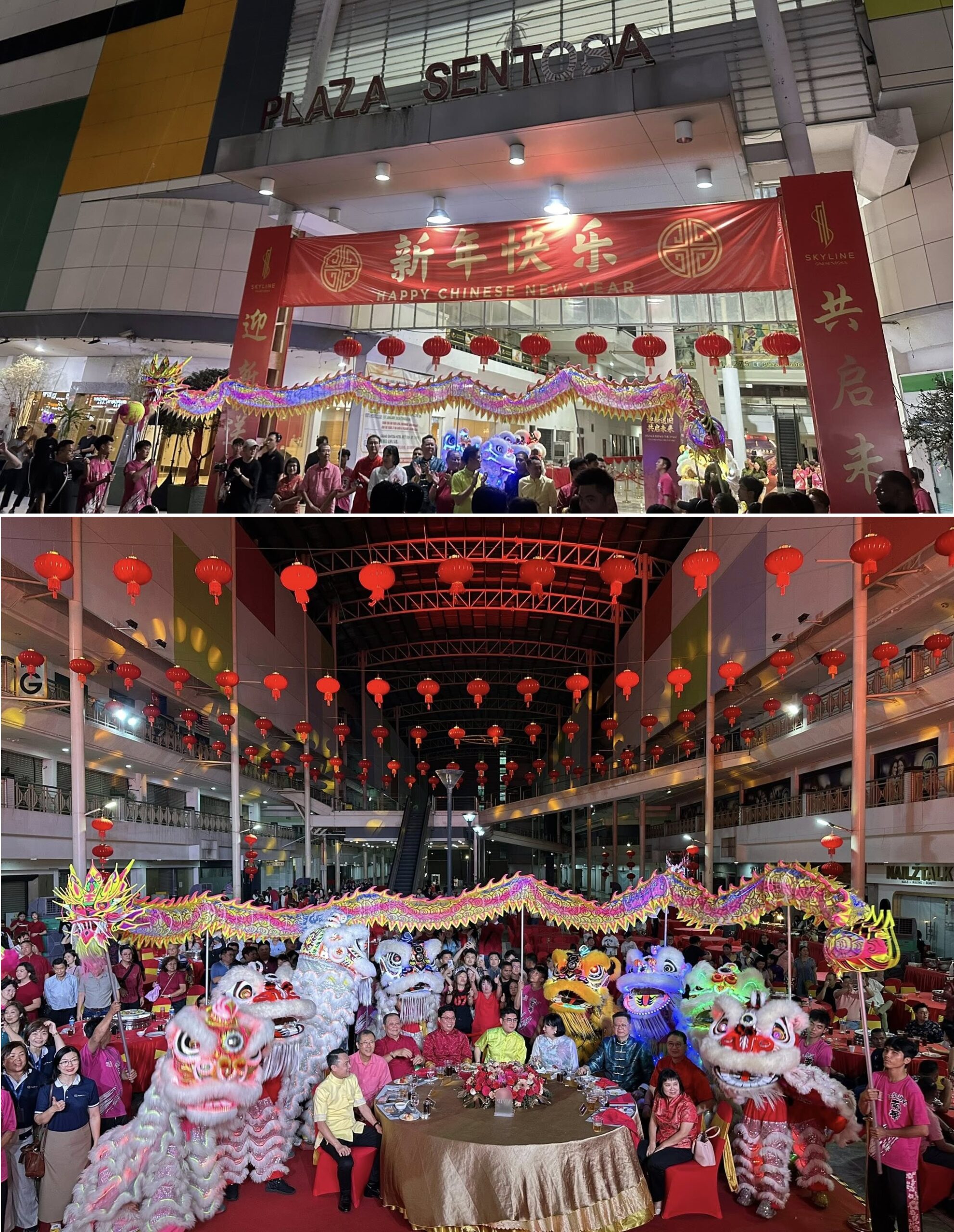 ■2月26日年初十,圣淘海广场内举办谢幕熄灯宴。(图:江加蒲莱南华武术龙狮团)