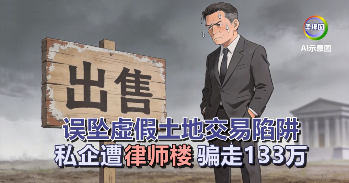 误坠虚假土地交易陷阱  私企遭律师楼骗走133万