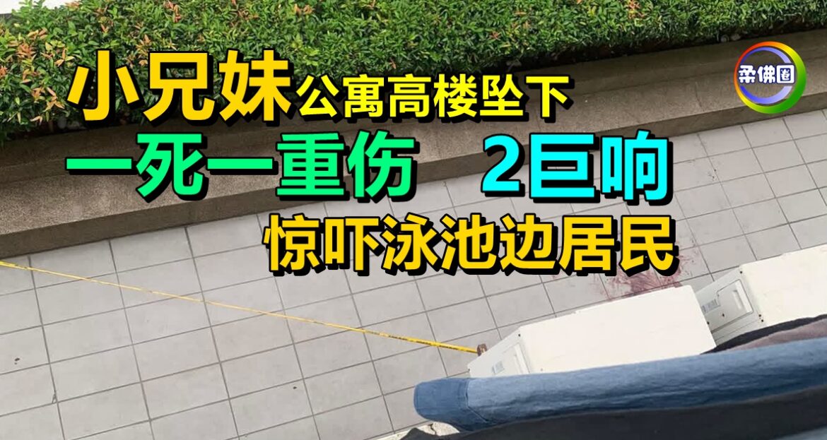 小兄妹从公寓高楼坠下   一死一重伤   2巨响惊吓泳池边居民