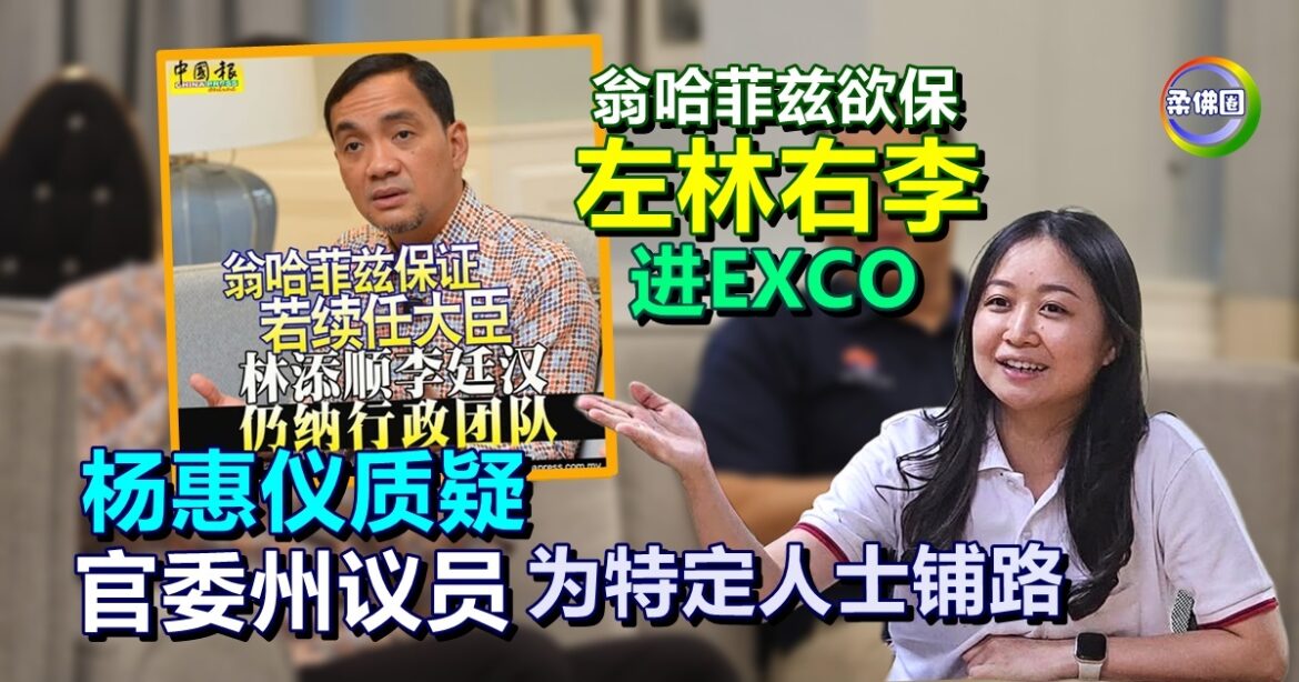翁哈菲兹欲保左林右李进EXCO  杨惠仪质疑  官委州议员为特定人士铺路