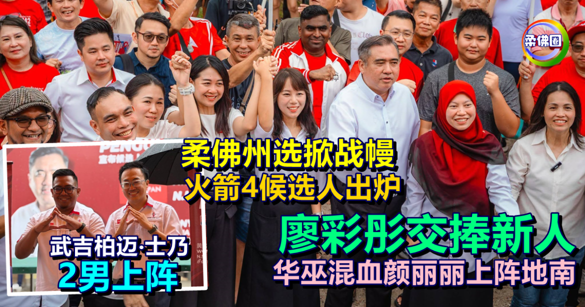 柔佛州选｜火箭4候选人出炉  廖彩彤交捧新人  华巫混血上阵地南  2男护驾古来2州席