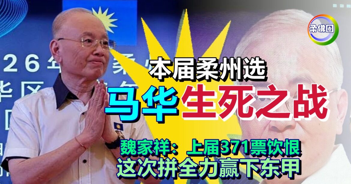 本届柔州选  马华生死之战   魏家祥：上届371票饮恨  这次拼全力赢下东甲