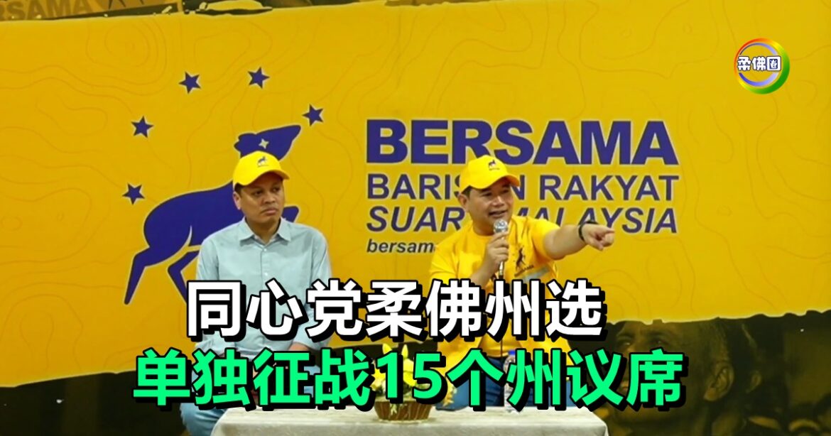 同心党柔佛州选  单独征战15个州议席