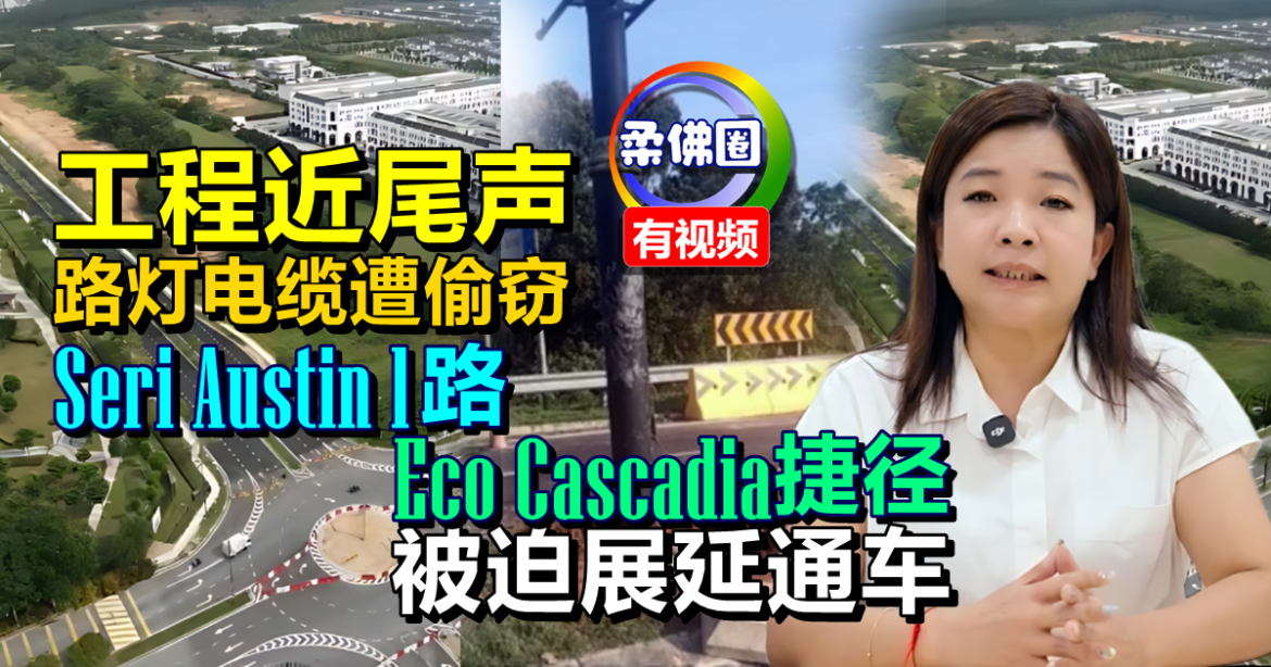 工程近尾声  路灯电缆遭偷窃  Seri Austin1路与Eco Cascadia 捷径  被迫展延通车