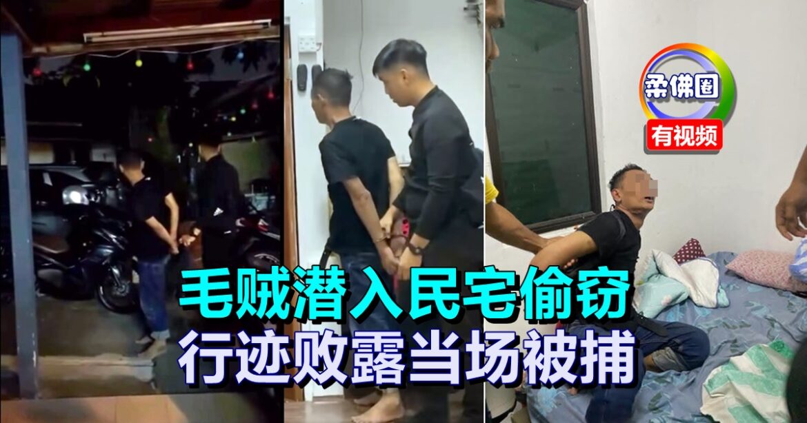 毛贼潜入民宅偷窃  行迹败露当场被捕   曾有5项犯罪前科