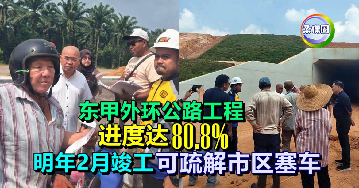 东甲外环公路工程  进度达 80.8%   明年2月竣工  可疏解市区塞车