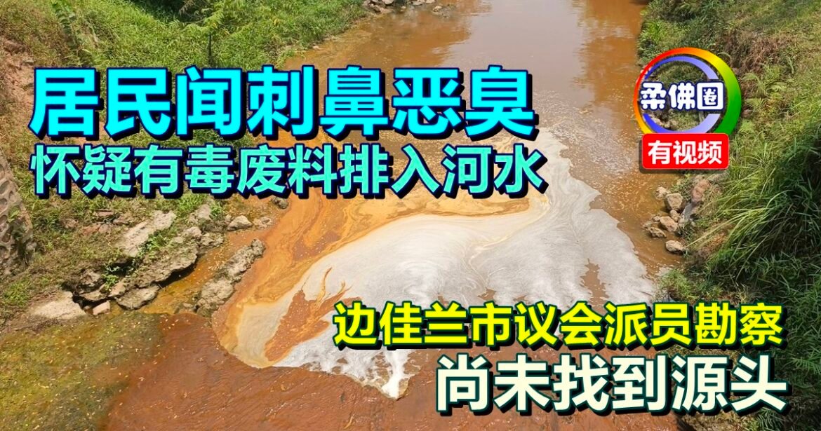 居民闻刺鼻恶臭  怀疑有毒废料排入河水  边佳兰市议会派员勘察  尚未找到源头