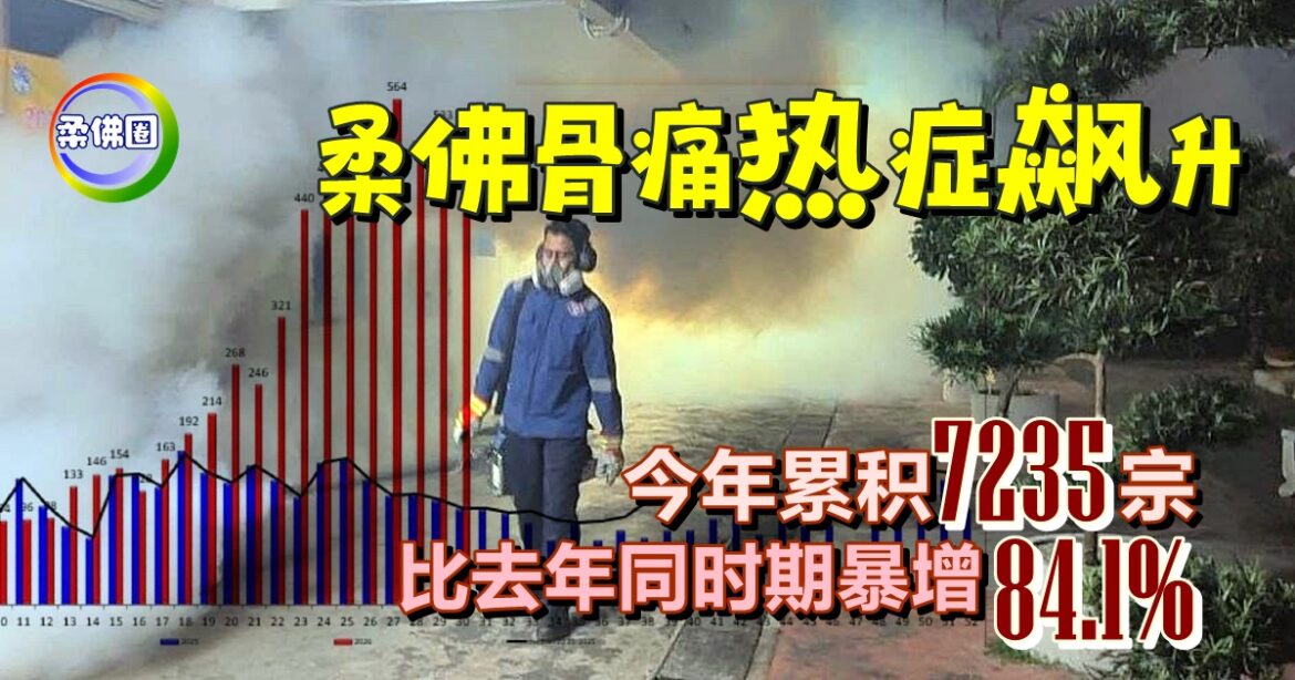 柔佛骨痛热症飙升  今年累积7235宗   比去年同时期暴增84.1%