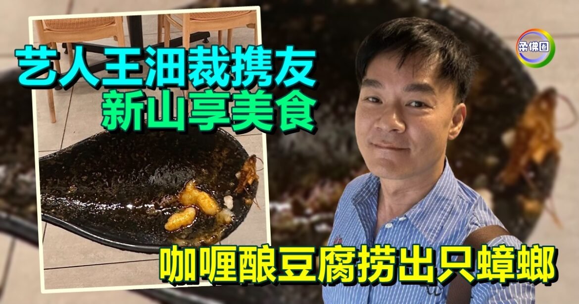 艺人王沺裁携友  新山享美食  咖喱酿豆腐捞出只蟑螂