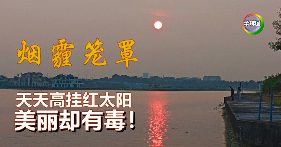 烟霾笼罩  天天高挂红太阳  美丽却有毒！