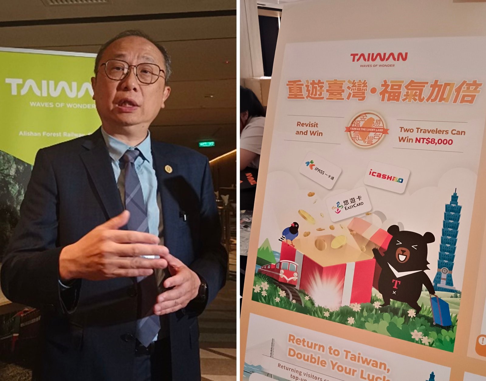 ■郑智鸿:鼓励重游客带着首游的朋友来台观光,便有机会赢取消费金。