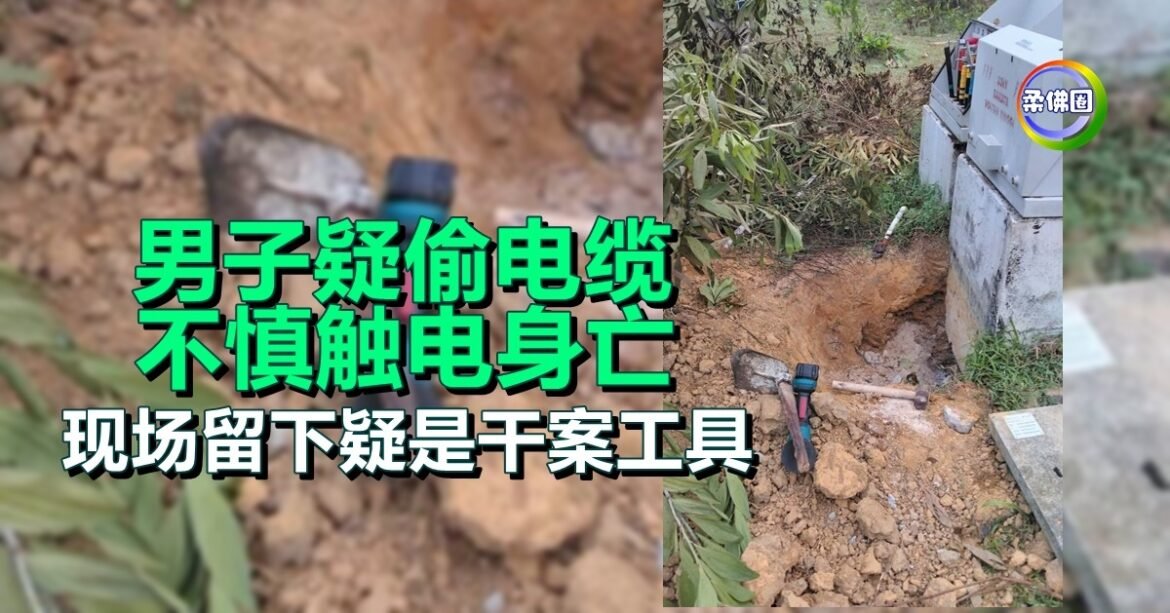 男子疑偷电缆  不慎触电身亡  现场留下疑是干案工具