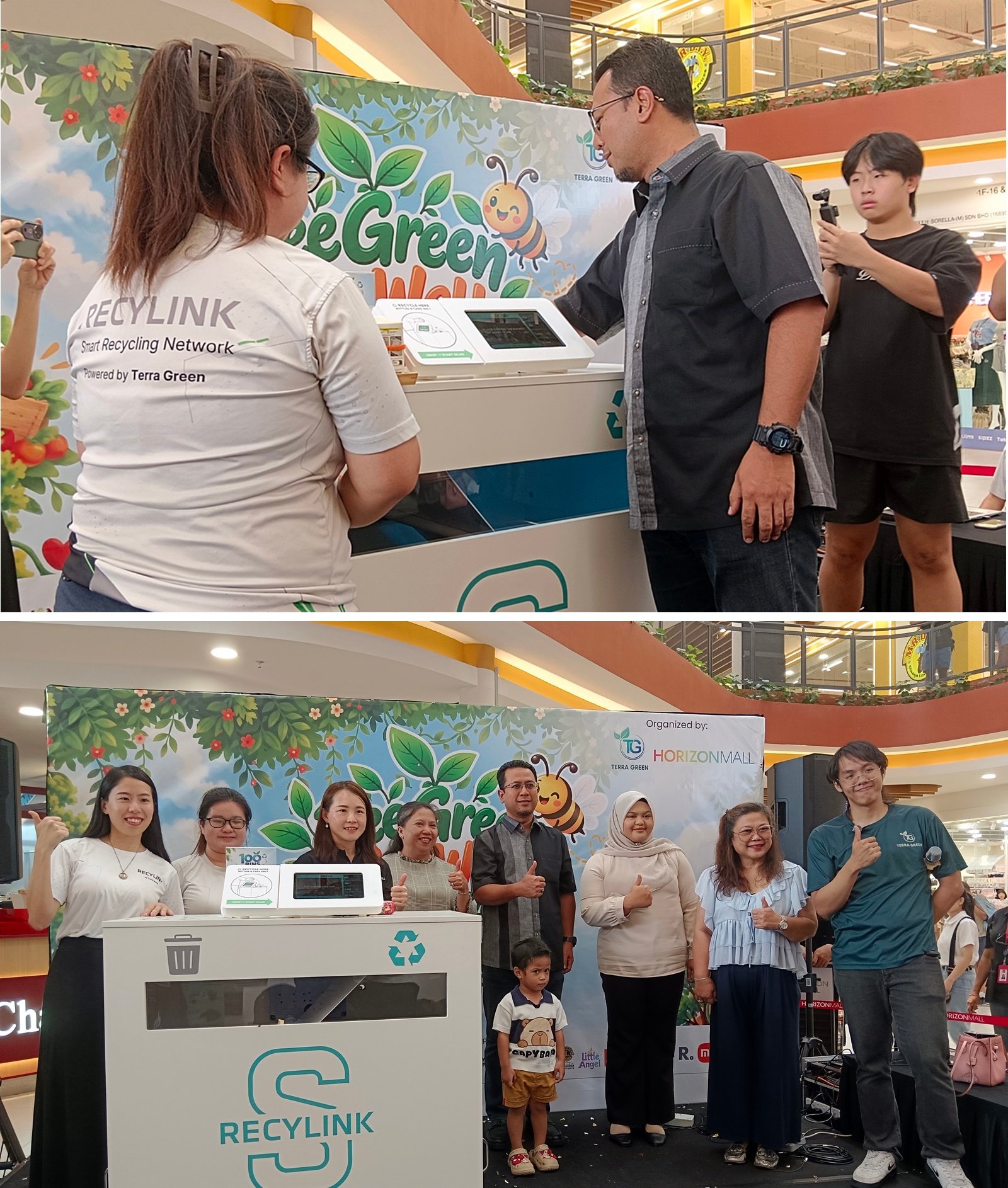  ■依城市政局秘书Ezahar等嘉宾，为“智能回收桶”主持推介仪式。