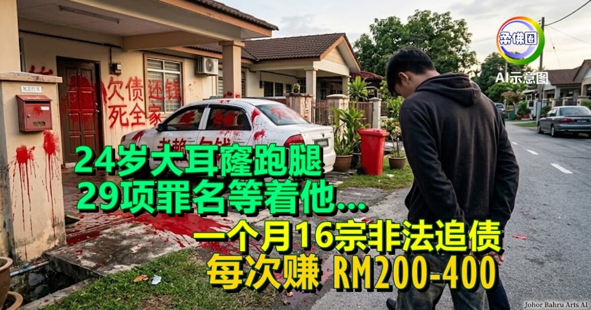 一个月16宗非法追债  每次赚RM200-400  24岁大耳窿跑腿  面控29项罪名
