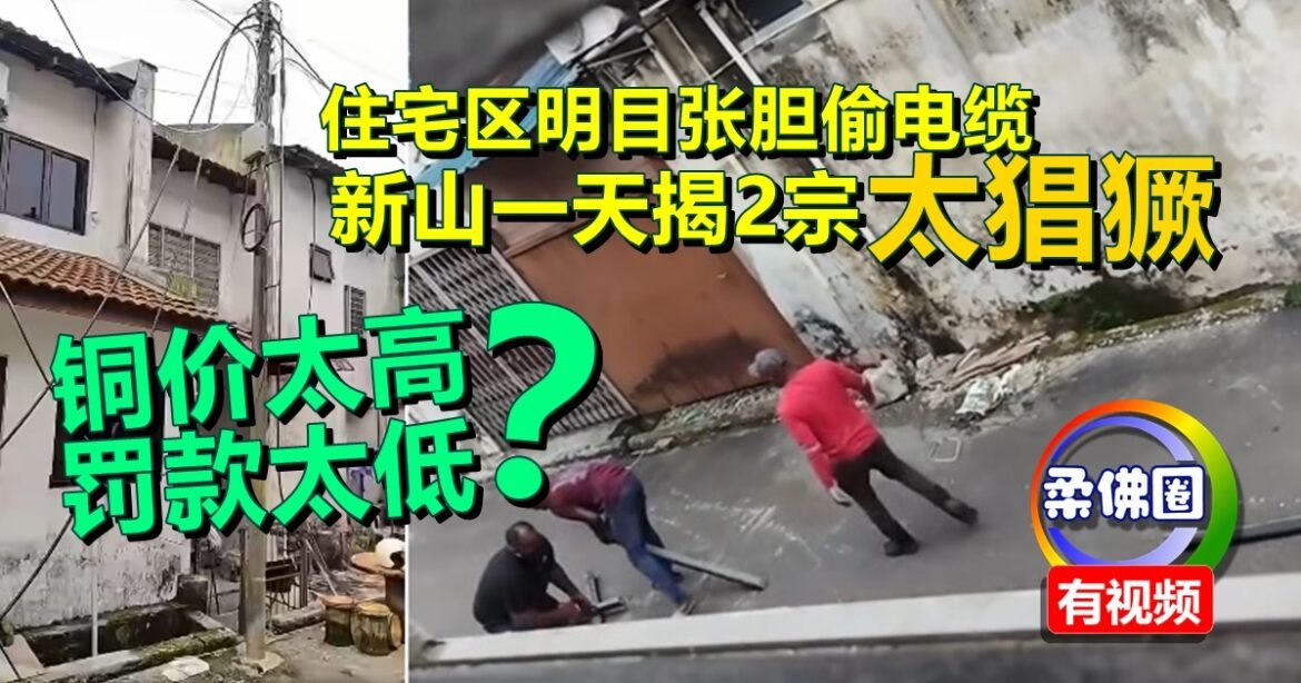 铜价太高  罚款太低？住宅区明目张胆偷电缆  新山一天揭2宗 太猖獗