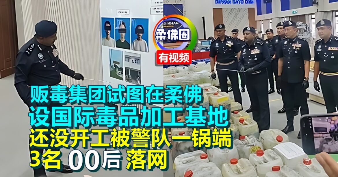 贩毒集团试图在柔佛  设国际毒品加工基地  还没开工被警队一锅端   3名“00后”落网